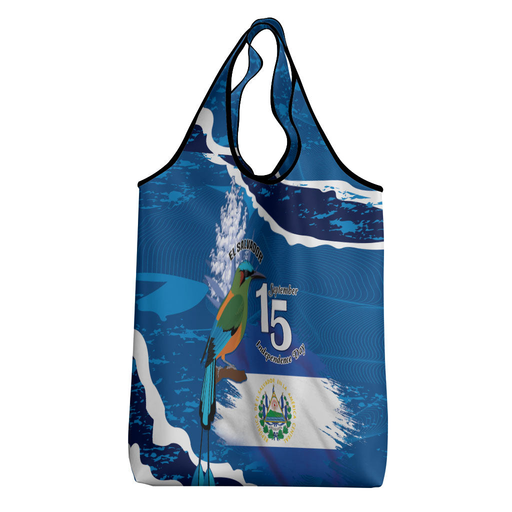 El Salvador Turquoise Browed Motmot Grocery Bag Happy Independence Day
