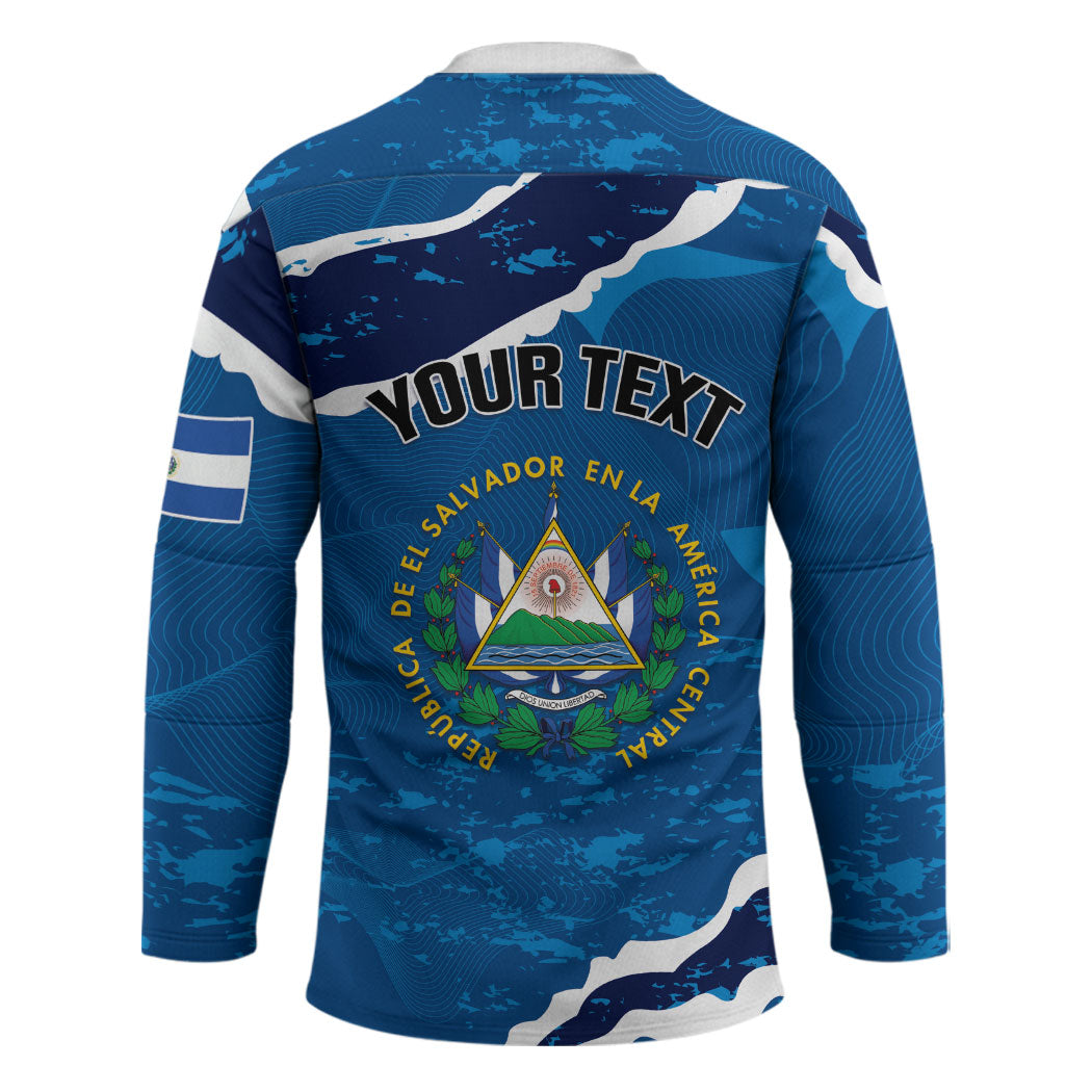 Personalized El Salvador Turquoise Browed Motmot Hockey Jersey Happy Independence Day