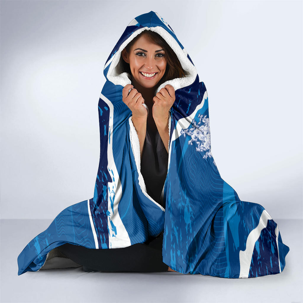 El Salvador Turquoise Browed Motmot Hooded Blanket Happy Independence Day