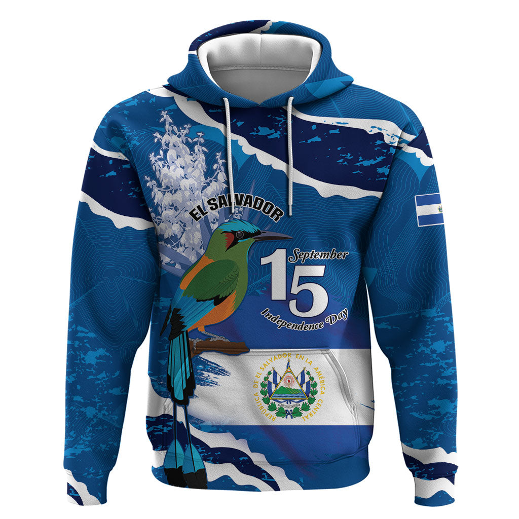 Personalized El Salvador Turquoise Browed Motmot Hoodie Happy Independence Day
