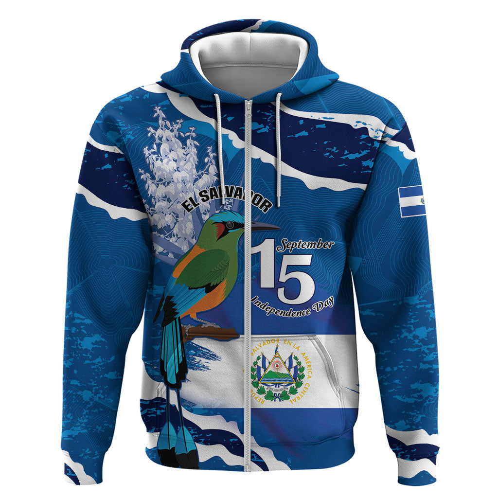 Personalized El Salvador Turquoise Browed Motmot Hoodie Happy Independence Day