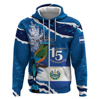 Personalized El Salvador Turquoise Browed Motmot Hoodie Happy Independence Day
