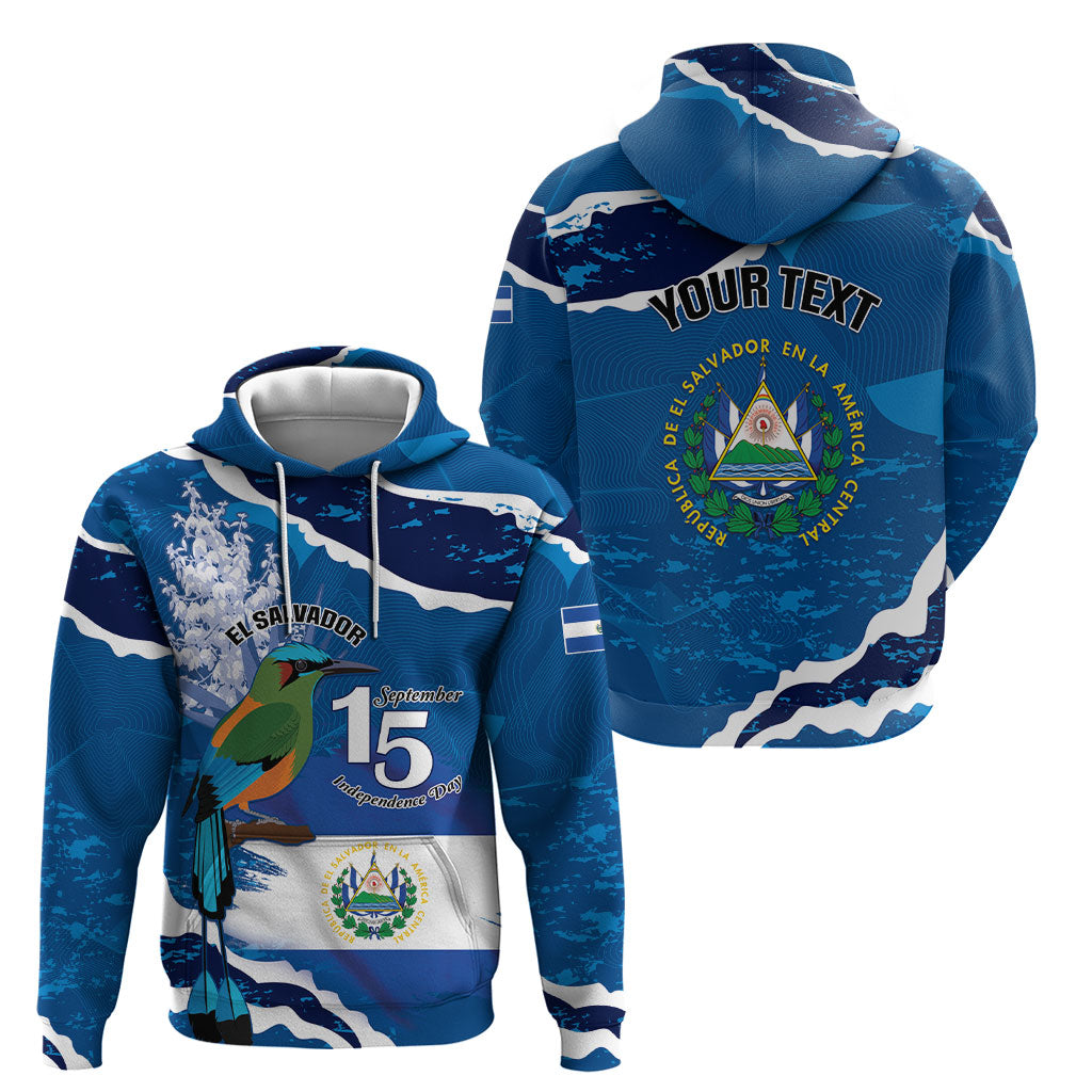 Personalized El Salvador Turquoise Browed Motmot Hoodie Happy Independence Day