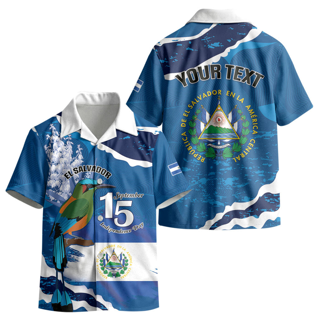 Personalized El Salvador Turquoise Browed Motmot Kid Hawaiian Shirt Happy Independence Day
