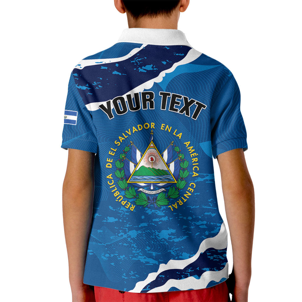 Personalized El Salvador Turquoise Browed Motmot Kid Polo Shirt Happy Independence Day
