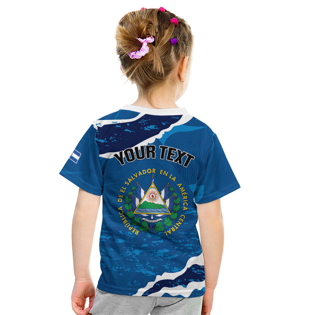 Personalized El Salvador Turquoise Browed Motmot Kid T Shirt Happy Independence Day