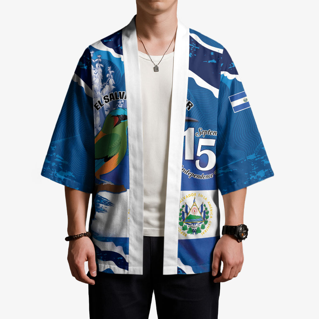 Personalized El Salvador Turquoise Browed Motmot Kimono Happy Independence Day