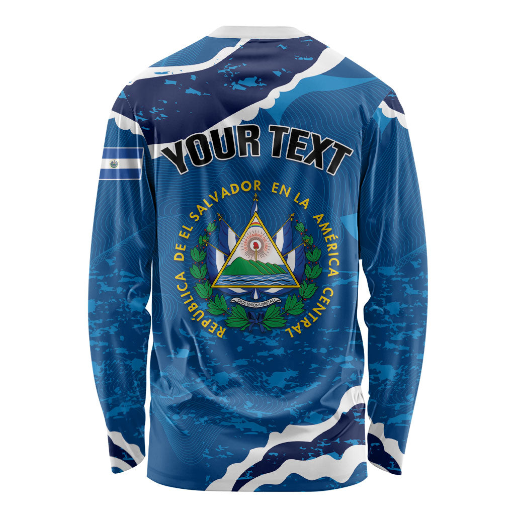 Personalized El Salvador Turquoise Browed Motmot Long Sleeve Shirt Happy Independence Day