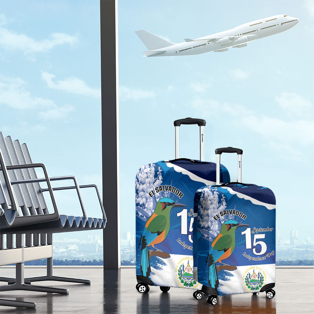 El Salvador Turquoise Browed Motmot Luggage Cover Happy Independence Day