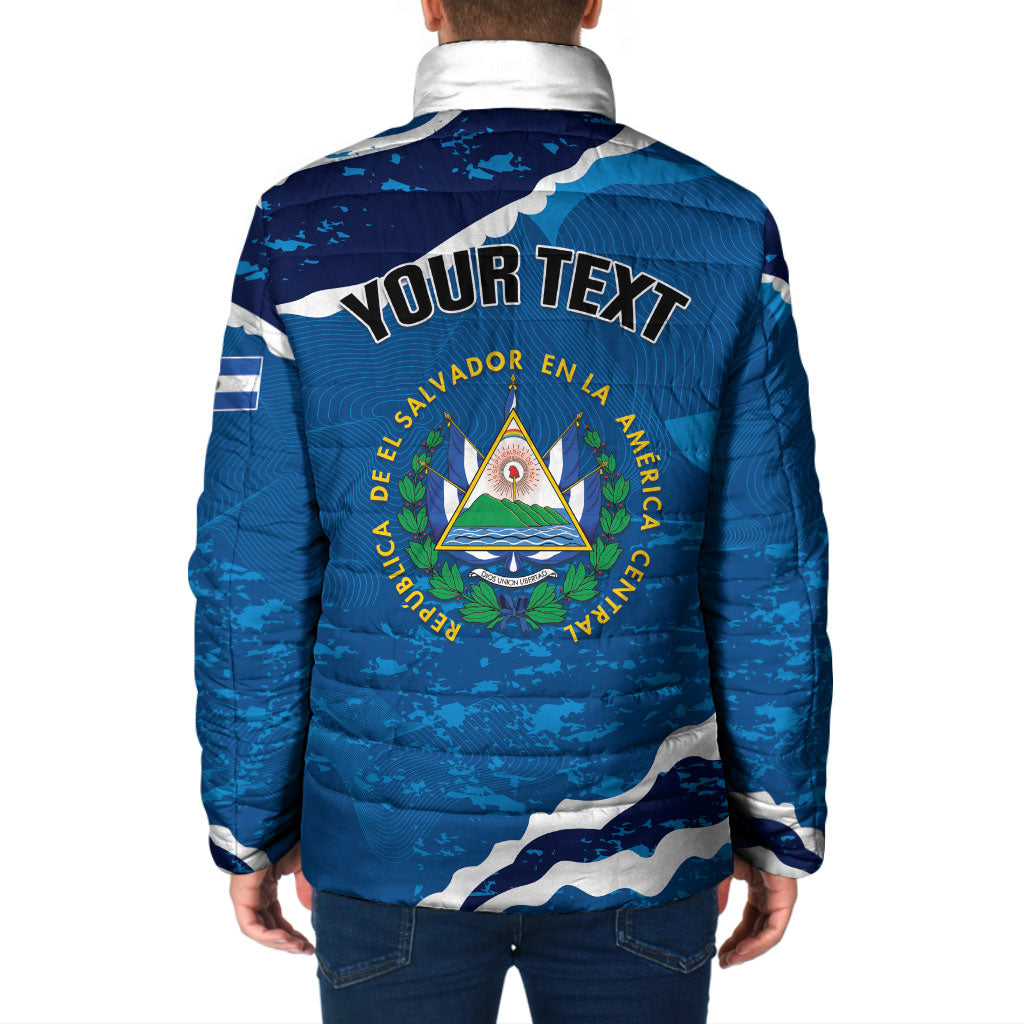 Personalized El Salvador Turquoise Browed Motmot Padded Jacket Happy Independence Day