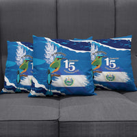 El Salvador Turquoise Browed Motmot Pillow Cover Happy Independence Day