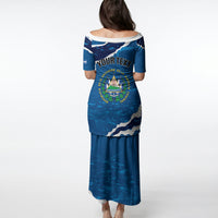 Personalized El Salvador Turquoise Browed Motmot Puletasi Happy Independence Day