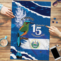 El Salvador Turquoise Browed Motmot Puzzle Happy Independence Day