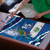 El Salvador Turquoise Browed Motmot Puzzle Happy Independence Day