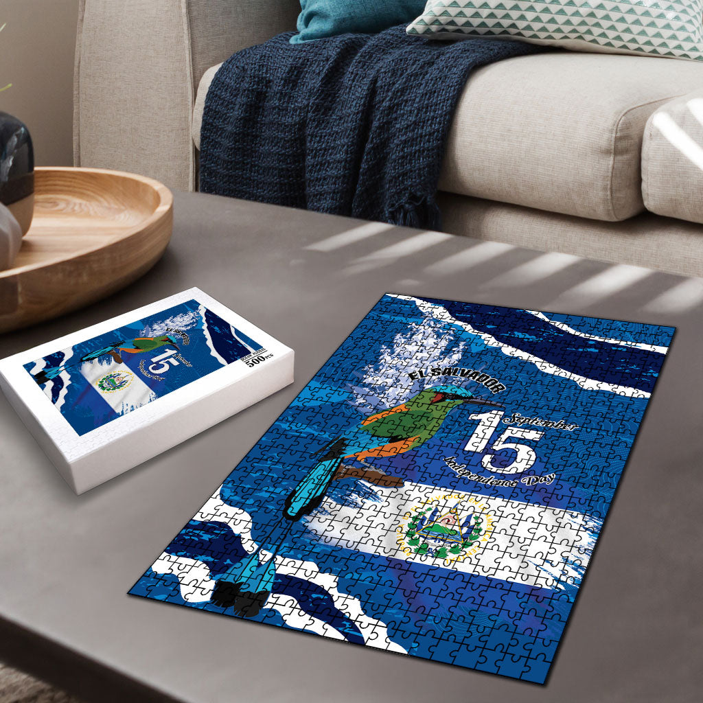 El Salvador Turquoise Browed Motmot Puzzle Happy Independence Day