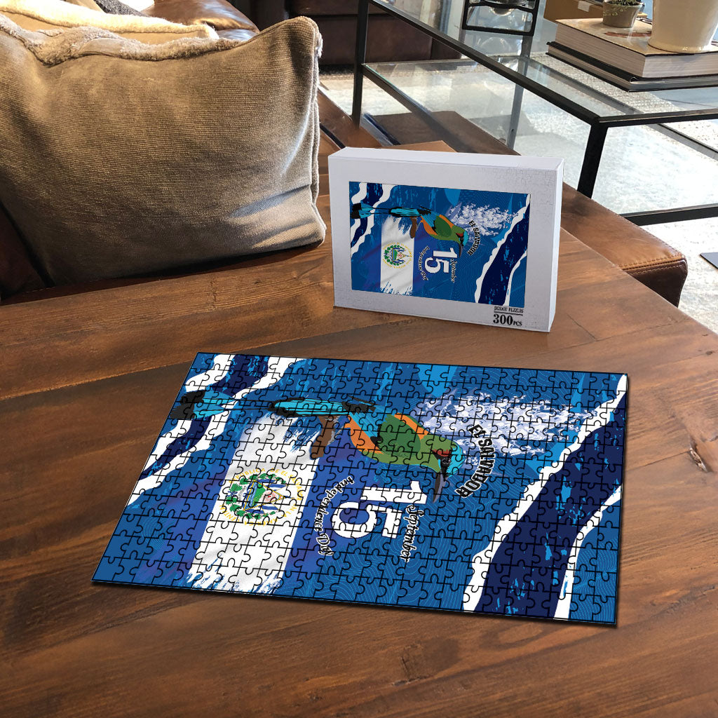 El Salvador Turquoise Browed Motmot Puzzle Happy Independence Day