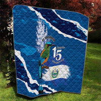 El Salvador Turquoise Browed Motmot Quilt Happy Independence Day