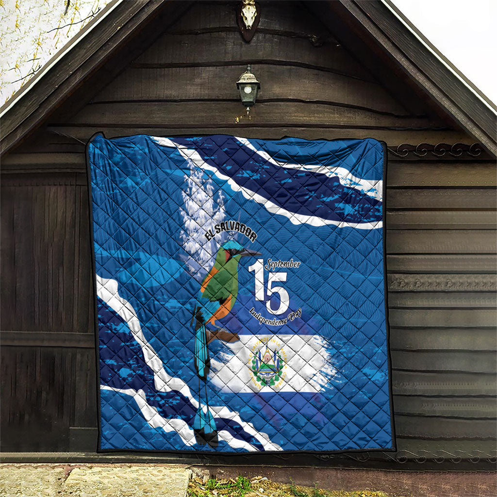 El Salvador Turquoise Browed Motmot Quilt Happy Independence Day