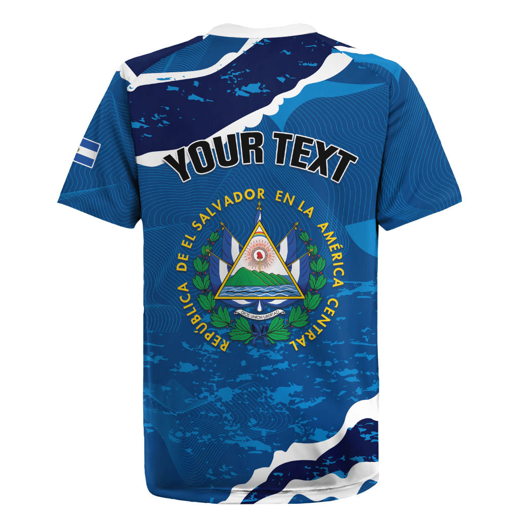 Personalized El Salvador Turquoise Browed Motmot Rugby Jersey Happy Independence Day