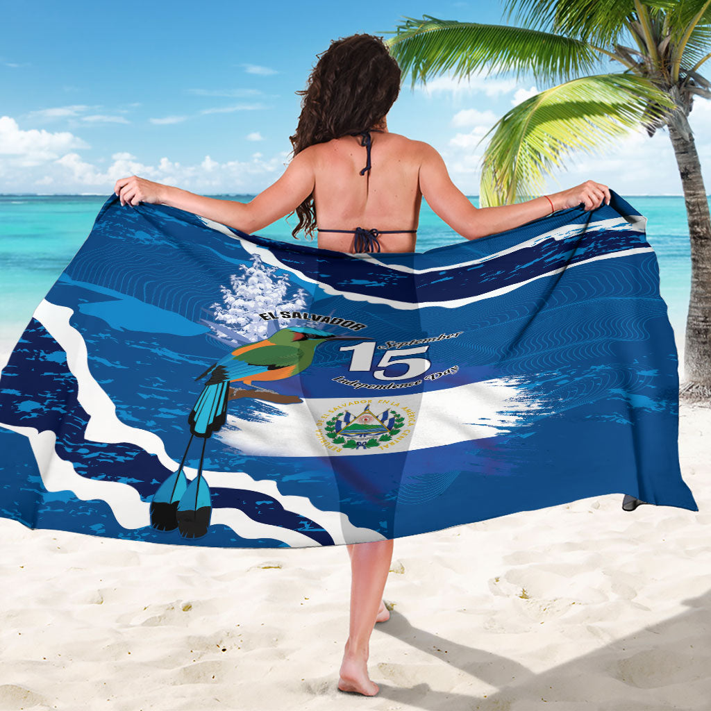 El Salvador Turquoise Browed Motmot Sarong Happy Independence Day