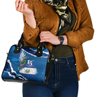 El Salvador Turquoise Browed Motmot Shoulder Handbag Happy Independence Day