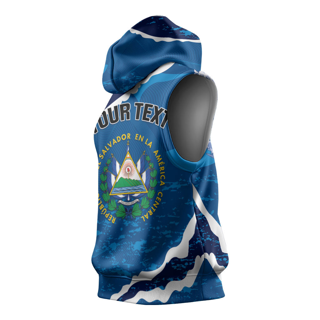 Personalized El Salvador Turquoise Browed Motmot Sleeveless Hoodie Happy Independence Day