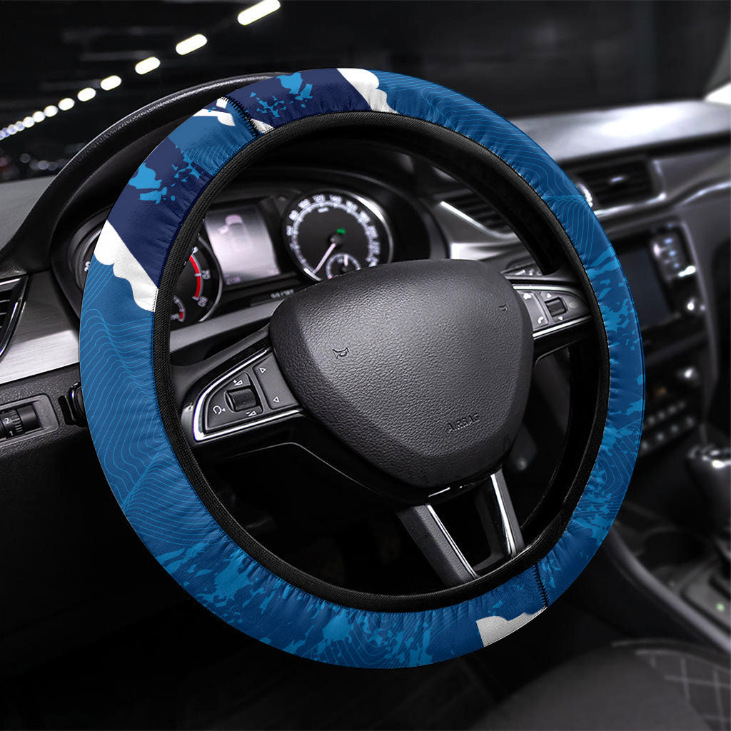 El Salvador Turquoise Browed Motmot Steering Wheel Cover Happy Independence Day
