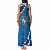 Personalized El Salvador Turquoise Browed Motmot Tank Maxi Dress Happy Independence Day