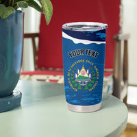 Personalized El Salvador Turquoise Browed Motmot Tumbler Cup Happy Independence Day