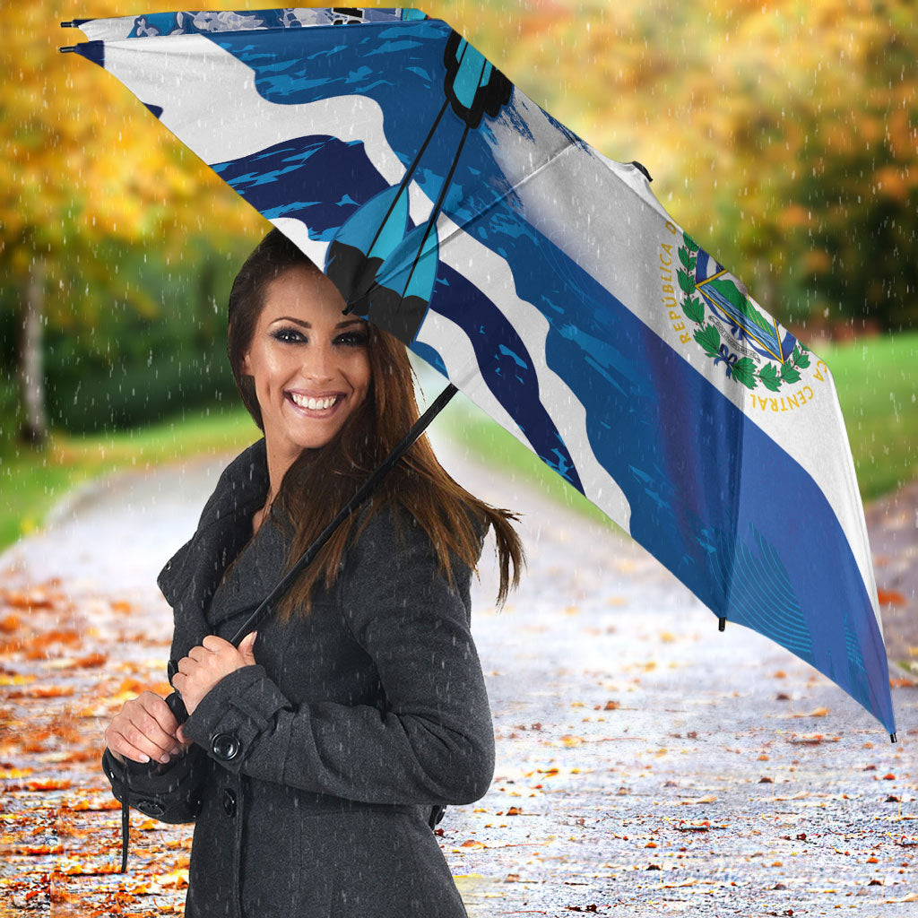 El Salvador Turquoise Browed Motmot Umbrella Happy Independence Day