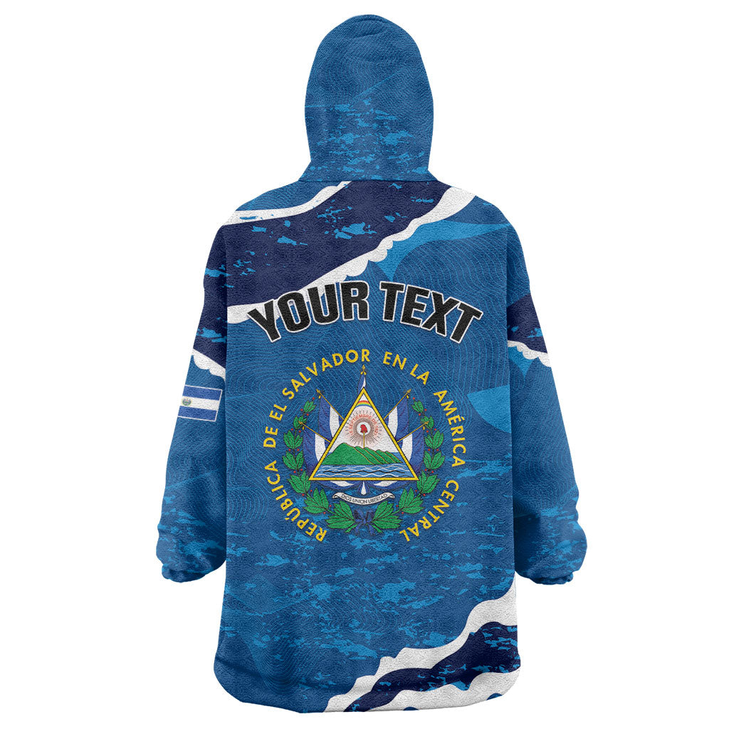 Personalized El Salvador Turquoise Browed Motmot Wearable Blanket Hoodie Happy Independence Day