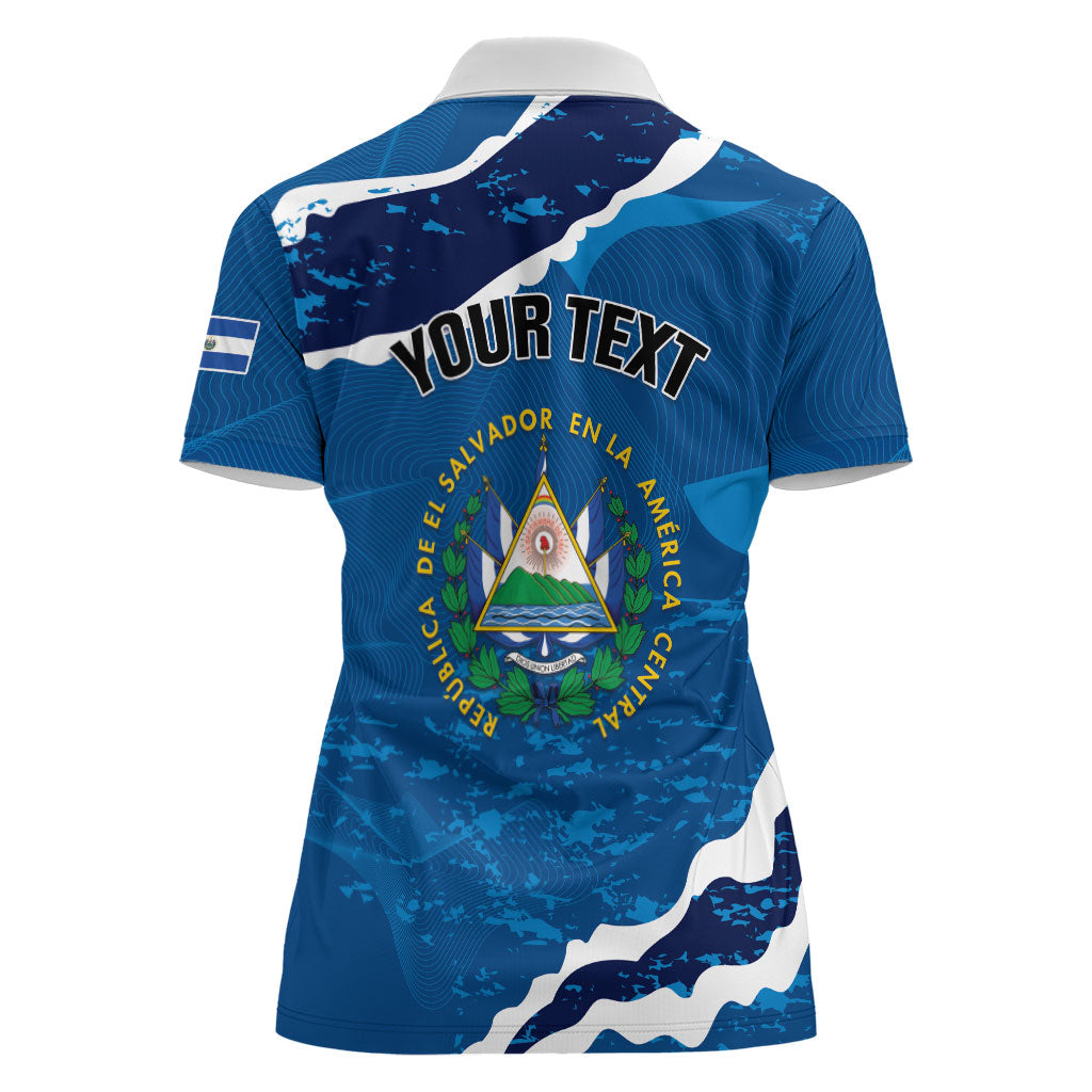Personalized El Salvador Turquoise Browed Motmot Women Polo Shirt Happy Independence Day