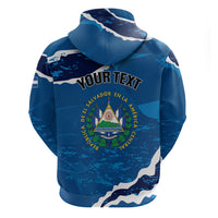 Personalized El Salvador Turquoise Browed Motmot Zip Hoodie Happy Independence Day