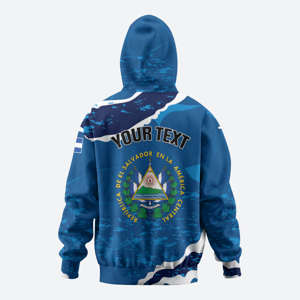 Personalized El Salvador Turquoise Browed Motmot Zip Hoodie Happy Independence Day