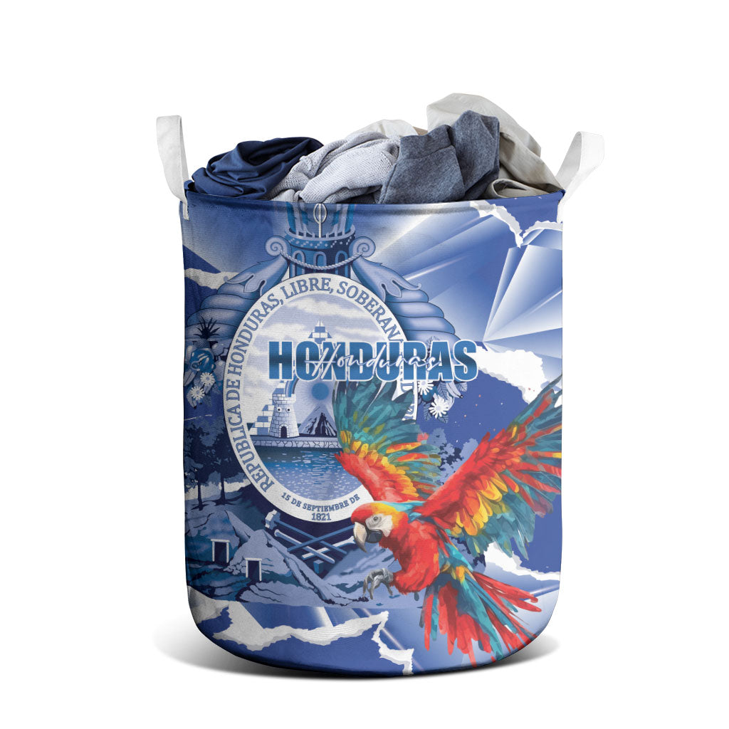 Honduras Scarlet Macaw Laundry Basket Happy Independence Day