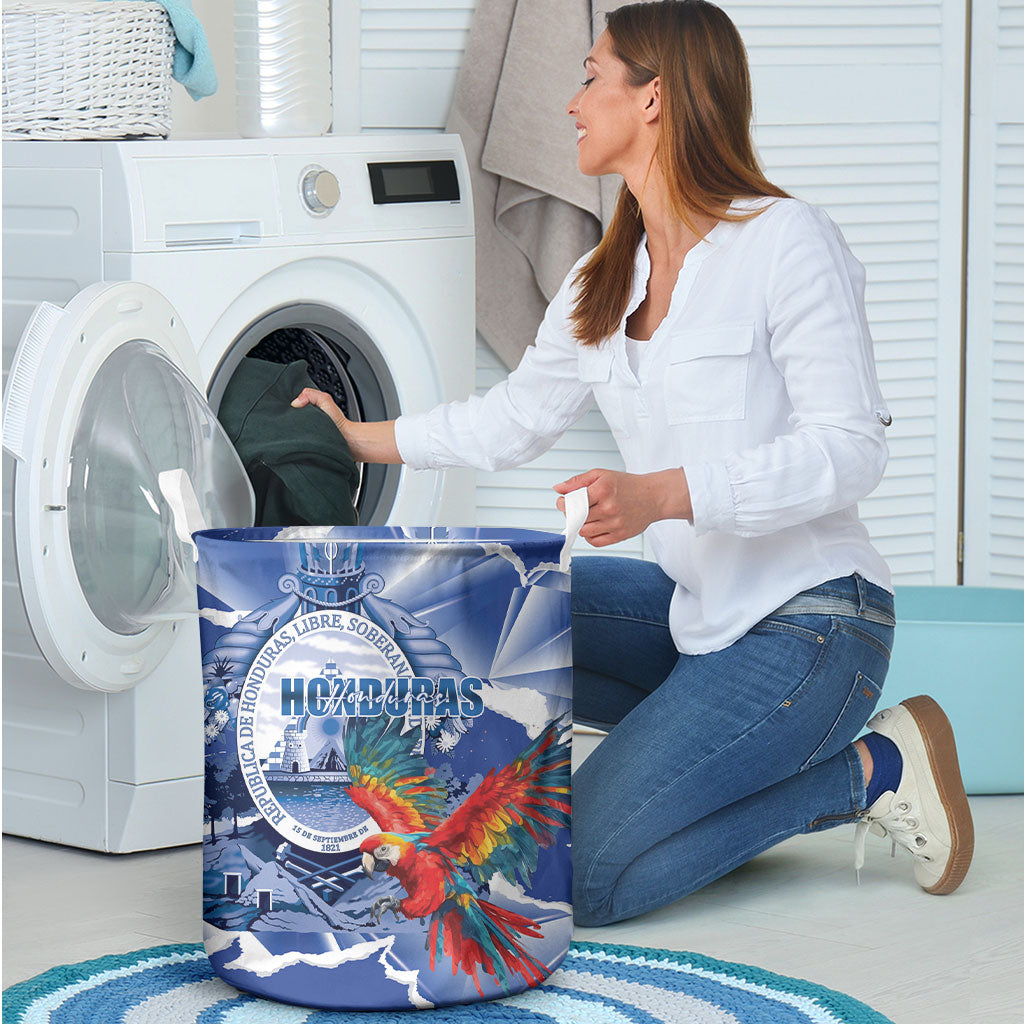 Honduras Scarlet Macaw Laundry Basket Happy Independence Day