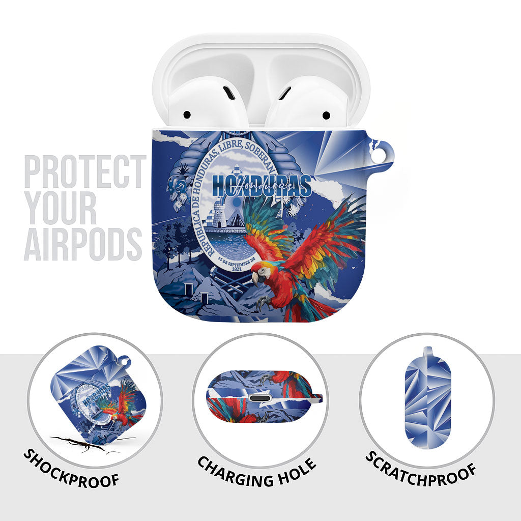 Honduras Scarlet Macaw AirPods Case Happy Independence Day