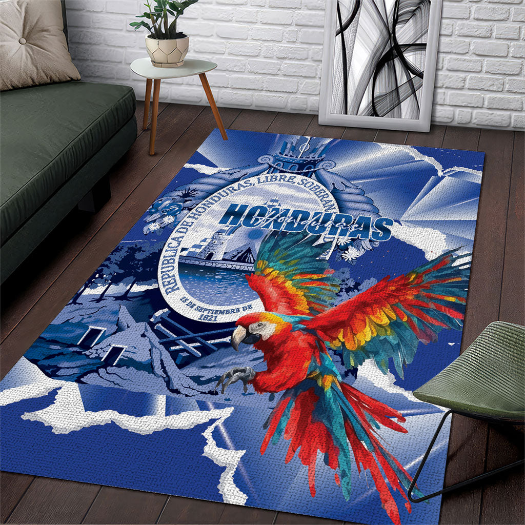 Honduras Scarlet Macaw Area Rug Happy Independence Day