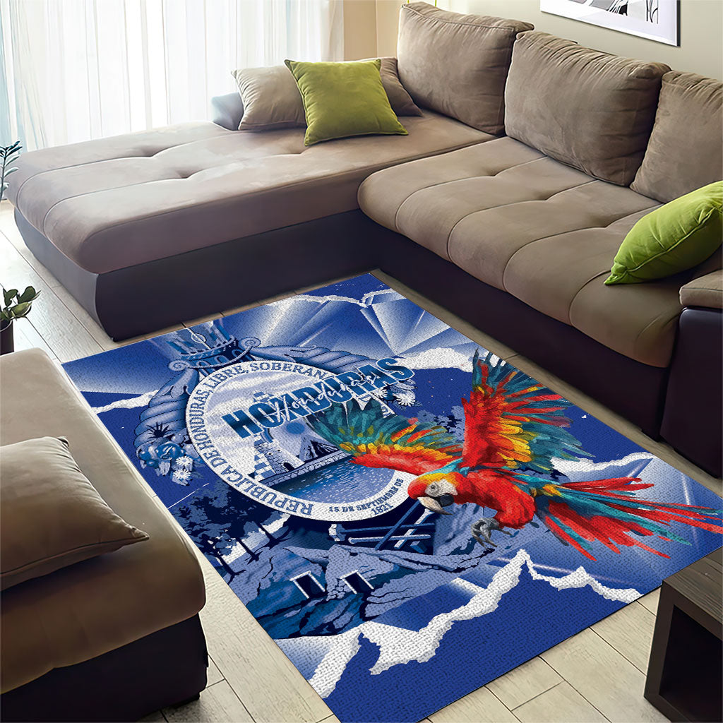 Honduras Scarlet Macaw Area Rug Happy Independence Day