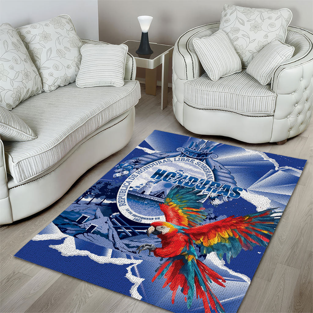 Honduras Scarlet Macaw Area Rug Happy Independence Day