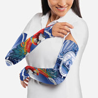 Personalized Honduras Scarlet Macaw Arm Sleeves Happy Independence Day