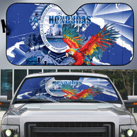 Honduras Scarlet Macaw Auto Sun Shade Happy Independence Day