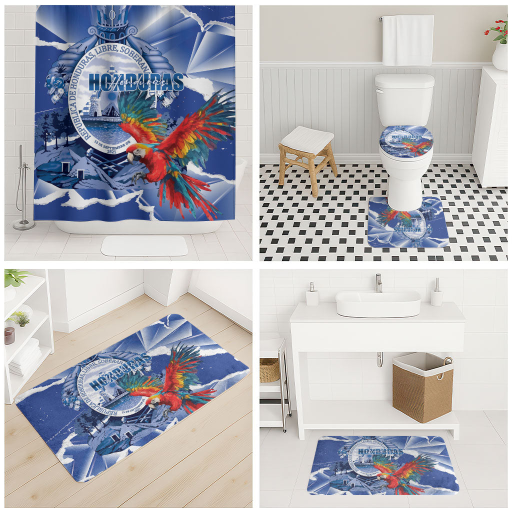 Honduras Scarlet Macaw Bathroom Set Happy Independence Day