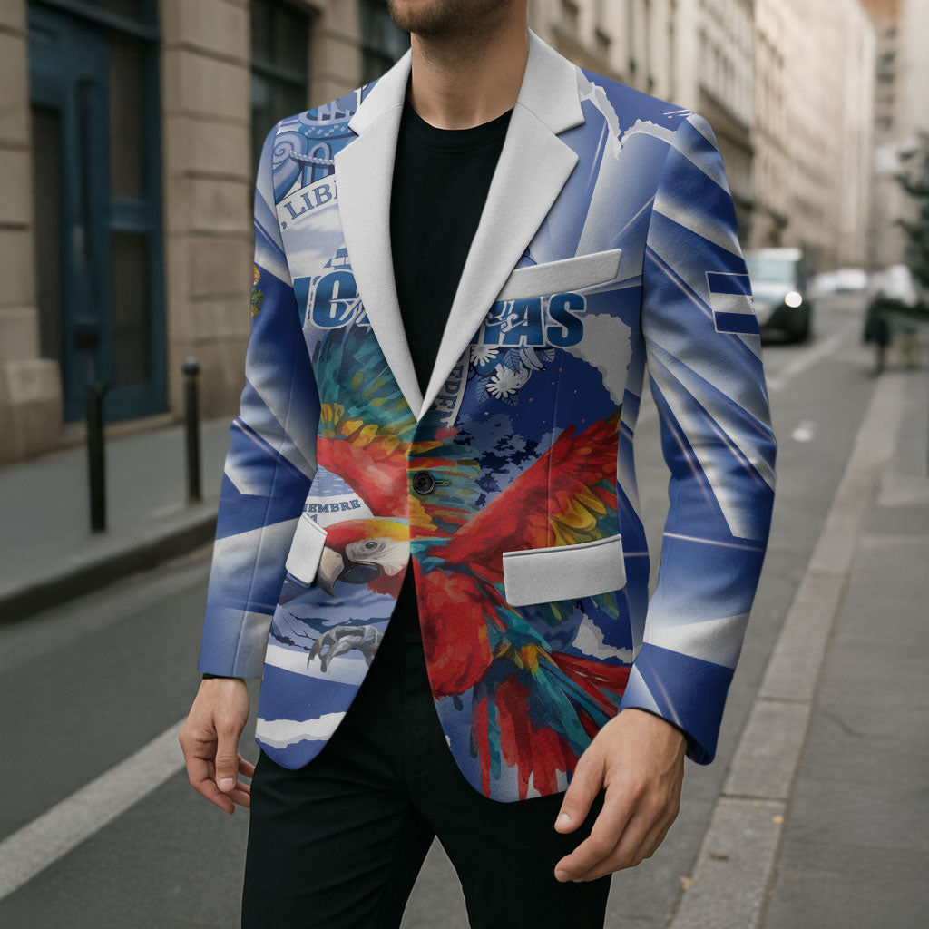 Personalized Honduras Scarlet Macaw Blazer Happy Independence Day