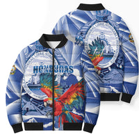 Personalized Honduras Scarlet Macaw Bomber Puffer Jacket Happy Independence Day
