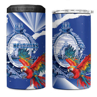 Personalized Honduras Scarlet Macaw 4 in 1 Can Cooler Tumbler Happy Independence Day