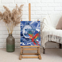 Honduras Scarlet Macaw Canvas Wall Art Happy Independence Day