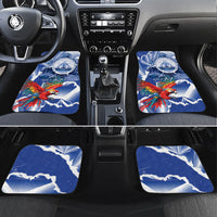 Personalized Honduras Scarlet Macaw Car Mats Happy Independence Day