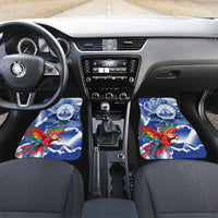 Personalized Honduras Scarlet Macaw Car Mats Happy Independence Day