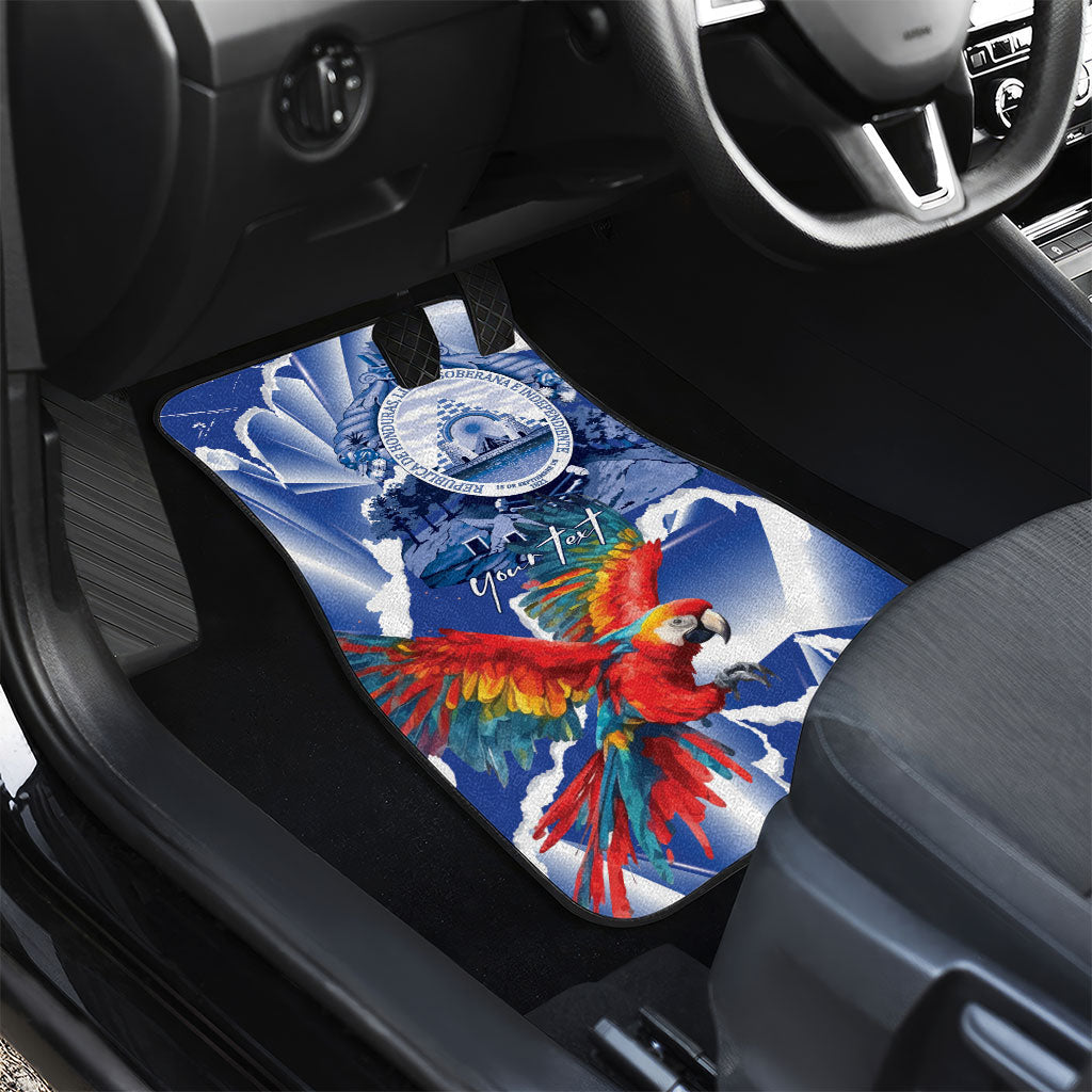 Personalized Honduras Scarlet Macaw Car Mats Happy Independence Day